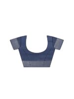 Lake Blue Women's Bhagalpuri Handloom Linen Blend Saree And Variation Of Colors With Running Unstiched Blouse Piece - Image 3