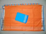 Orange women's Bhagalpuri Blend Linen Saree With Free Contrast Blouse Piece - Image 2