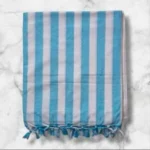 Organic Cotton Silky Soft Bhagalpuri Dull chadar/ac chadar Firoza Strip lite Blanket & Duvet - Image 2