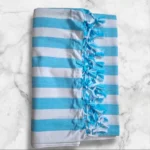 Organic Cotton Silky Soft Bhagalpuri Dull chadar/ac chadar Firoza Strip lite Blanket & Duvet - Image 4
